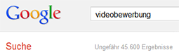 Google Suche Videobewerbung